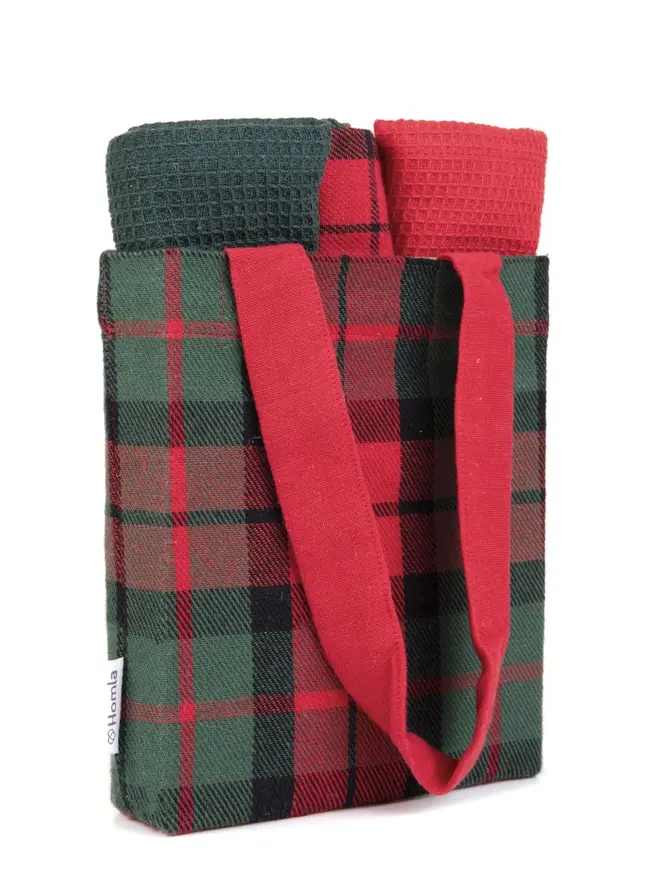Zestaw ścierek kuchennych TARTAN w kratę 3*45x65 cm
