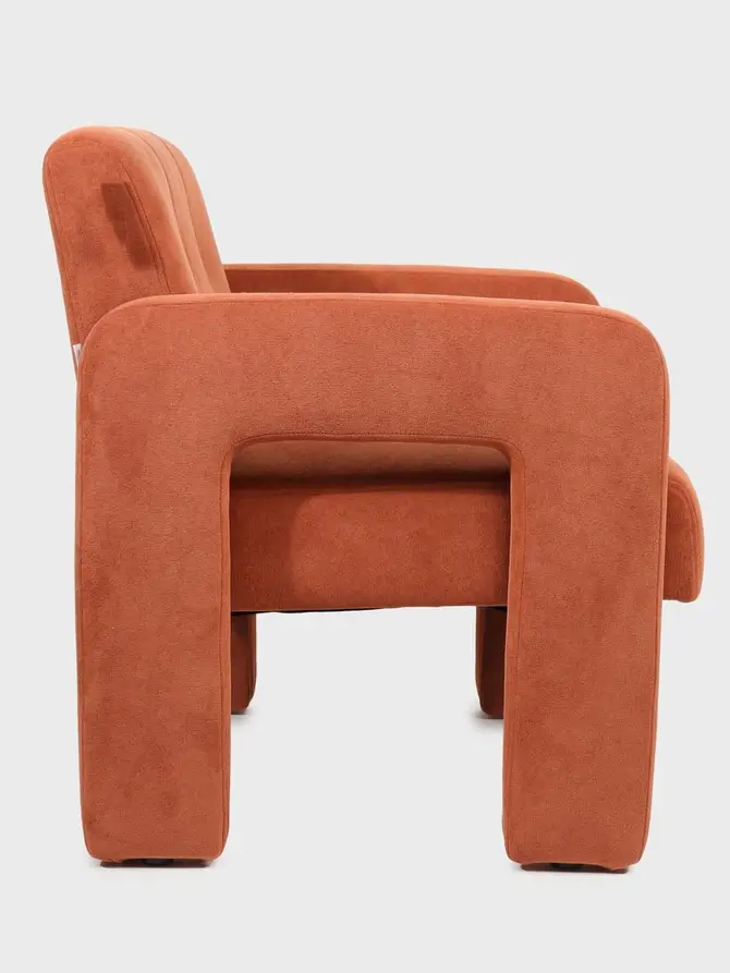 Fotel PELLE Ceglasty 68x74x72 cm