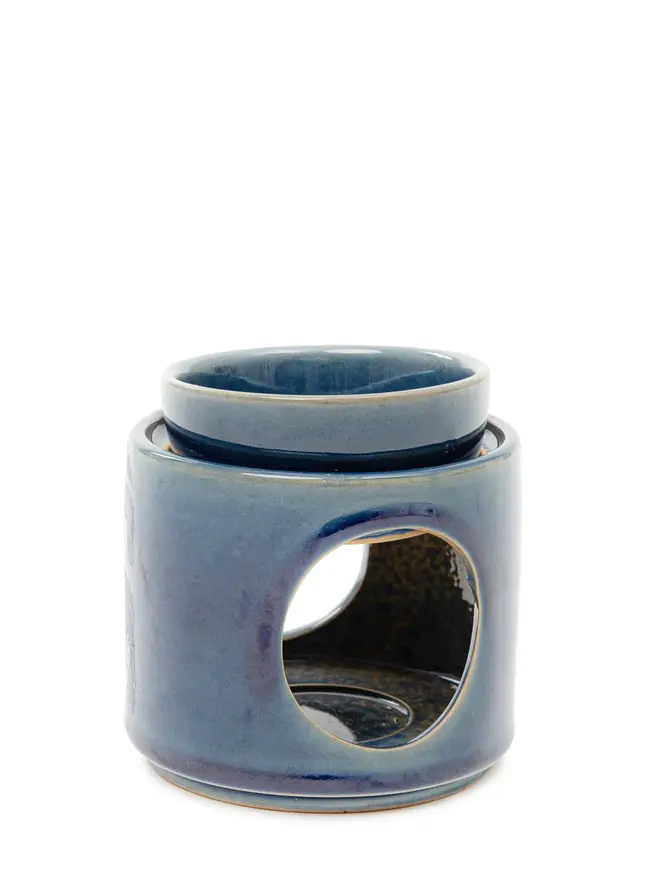 Kominek SOLETO ceramiczny granatowy 9x9x10 cm