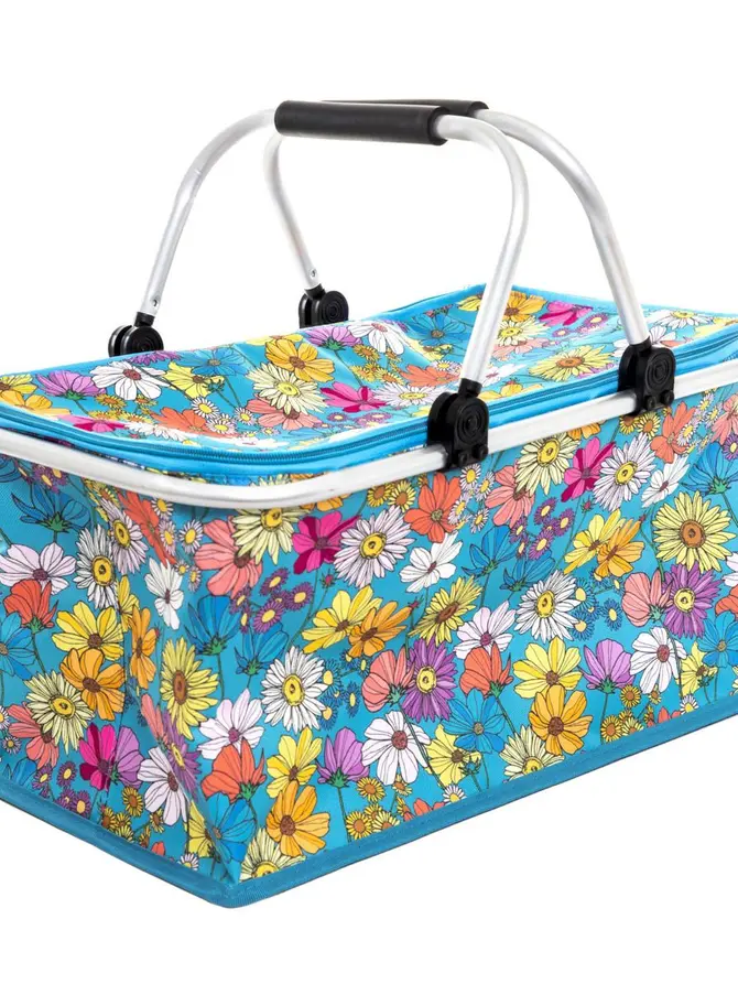 Kosz termiczny FLORAL AURA w kwiaty 47x23x25 cm