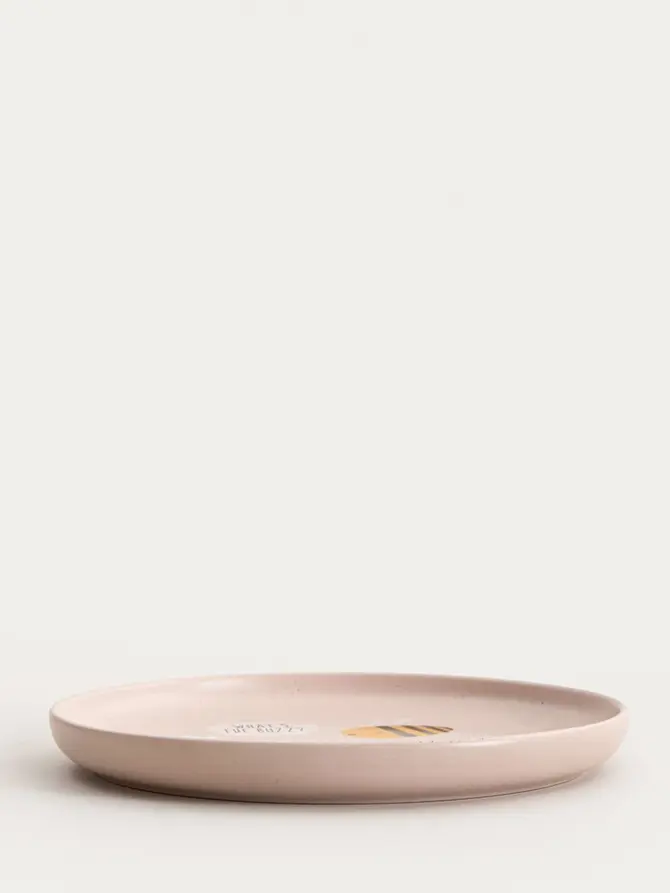 Talerz ANNBEE z pszczołą różowy 19 cm
