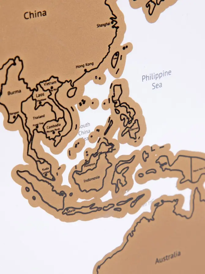 Mapa świata KESDO zdrapka 60x40x2 cm