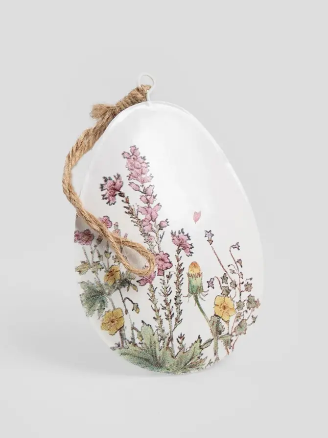 Zawieszka MEADOW FLOWERS wielkanocne metalowe jajko 2,2x8x10 cm