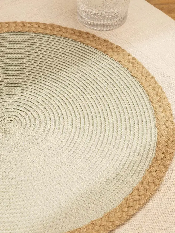 Podkładka do jadalni PLAR okrągła pistacjowa 38 cm