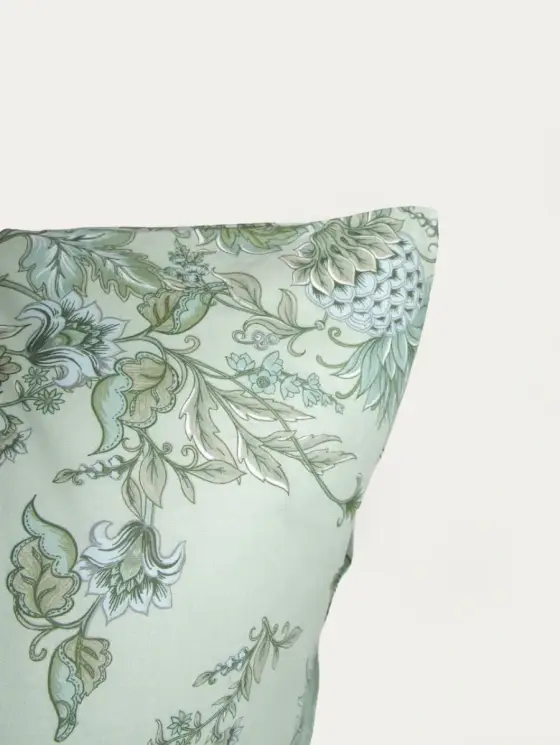 Pościel FLORAL PAISLEY bawełniana w niebieskie kwiaty 220x200 + 2*70x80 cm