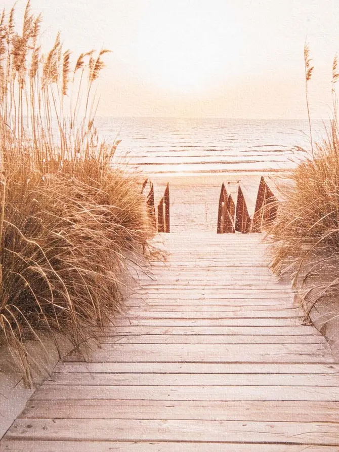 Obraz w ramie ZEFIR zejście na plaże 30x30 cm
