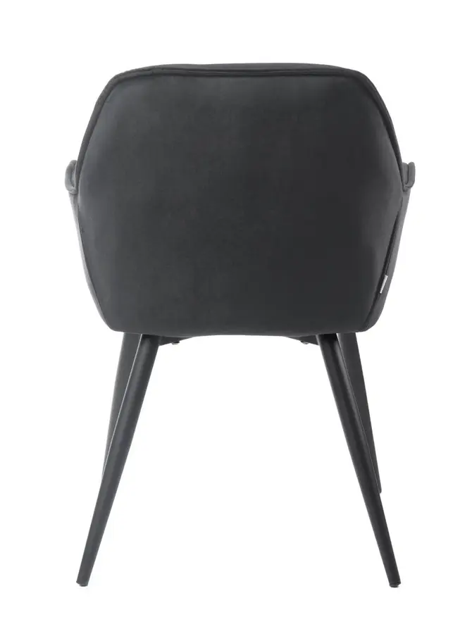 Krzesło FLOSSI welurowe czarne 57x63x84 cm