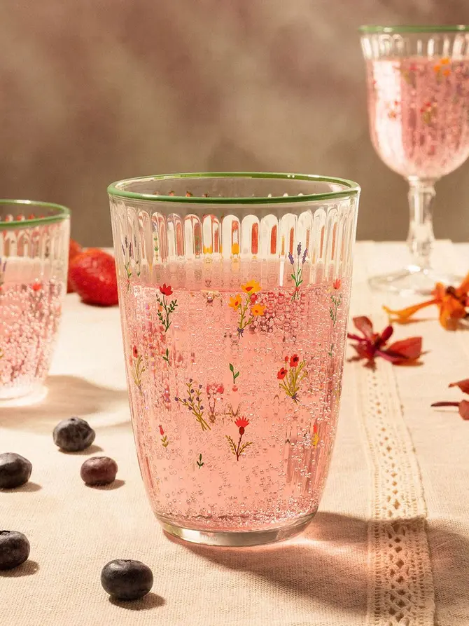 Szklanka GARDINO wysoka w kwiaty 0,38 l