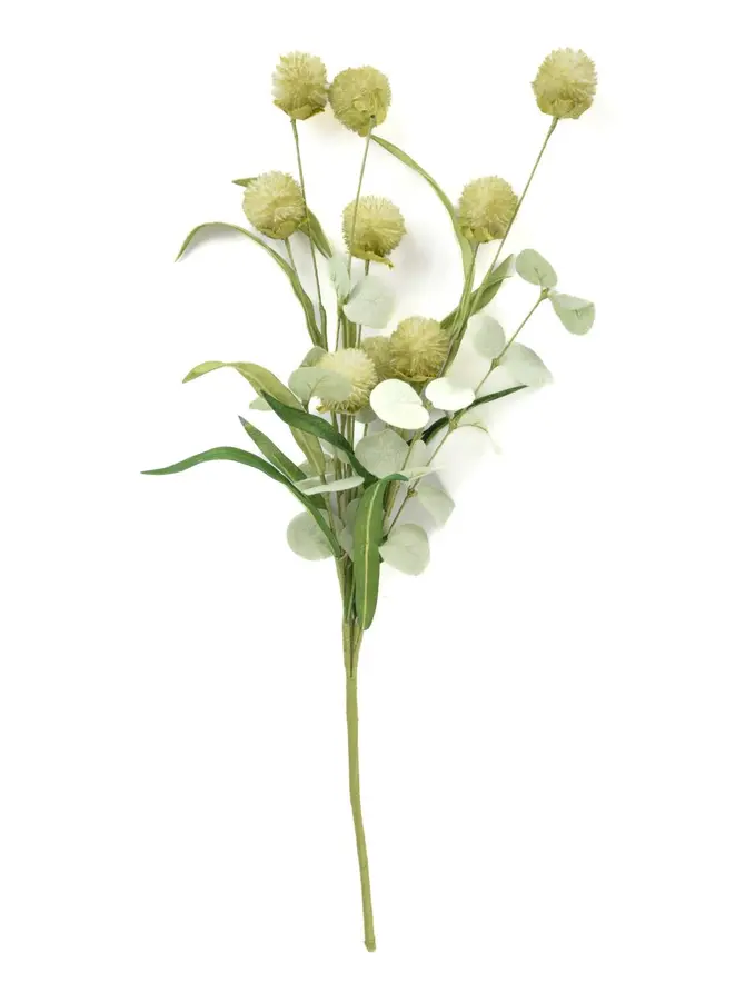 Gałązka sztuczna BLOMI zielone kulki 58 cm