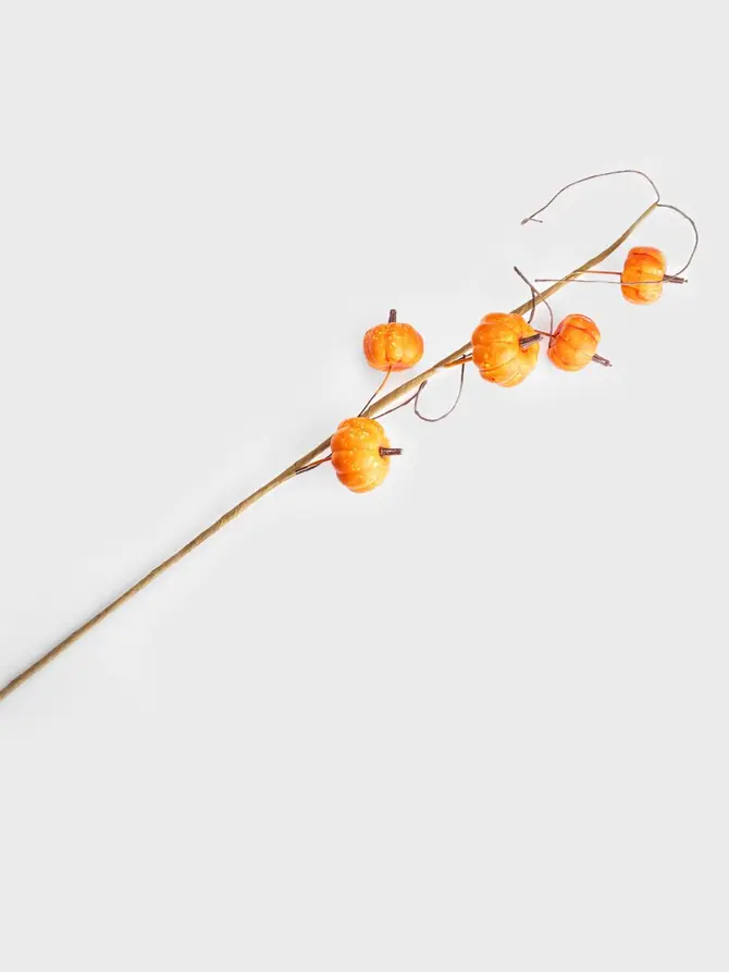 Gałązka sztuczna AUTUMN AURA dynie pomarańczowe 64cm