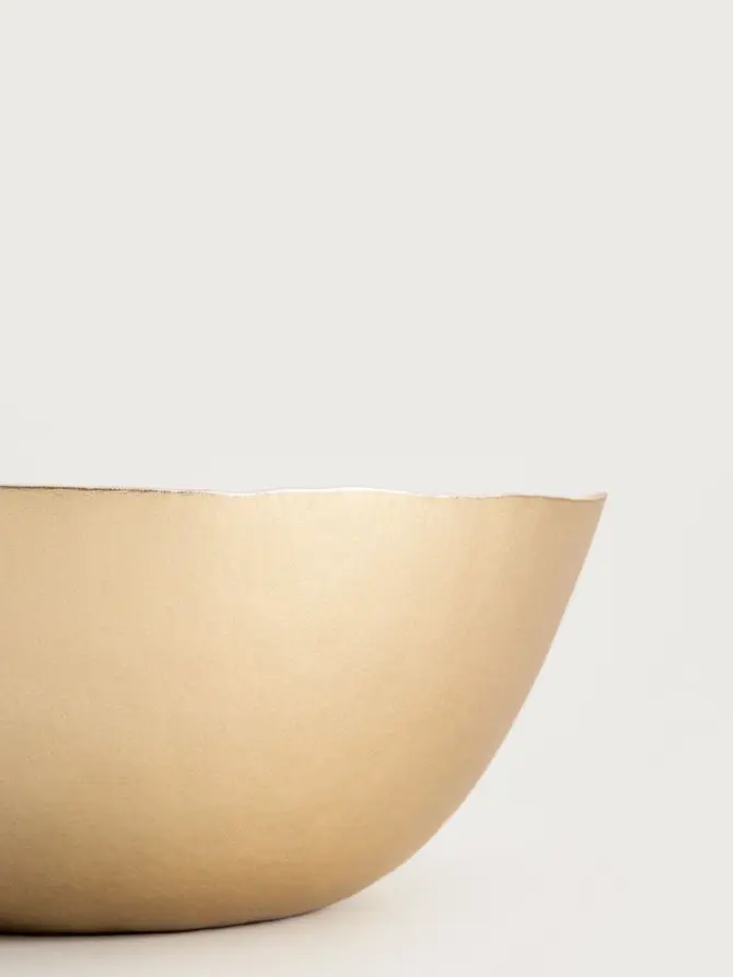 Misa VOLANTIS różowa, pozłacana od zewnątrz L 28 cm
