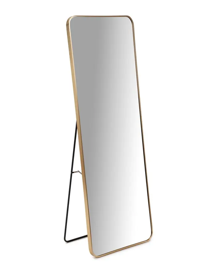 Lustro ELORA stojące prostokątne złote 140x50cm