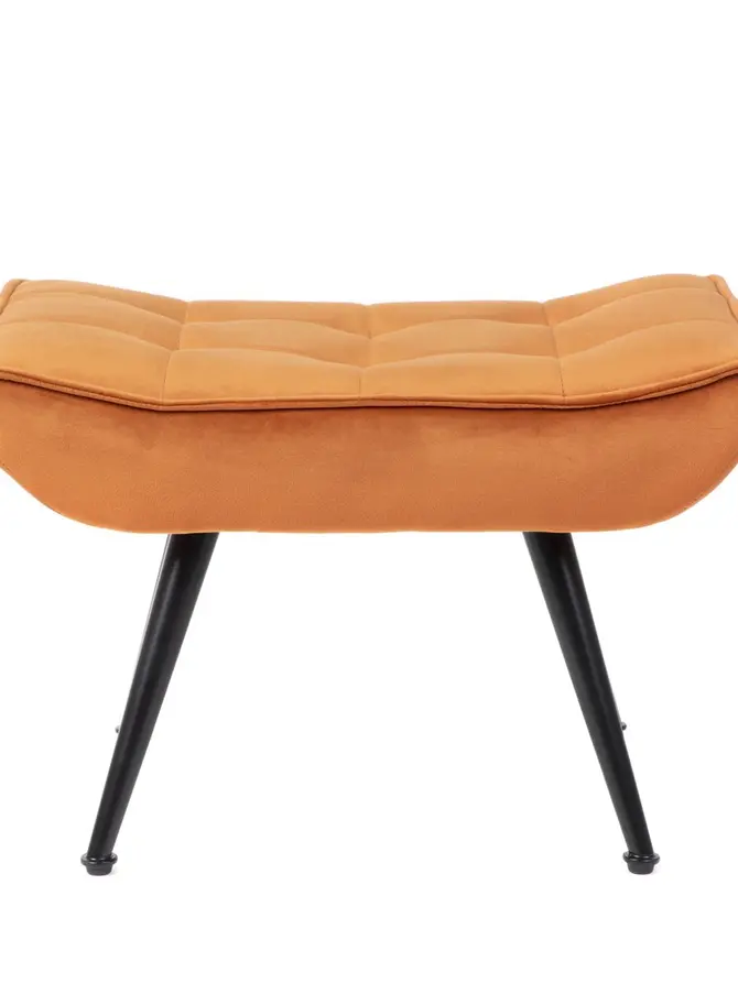 Fotel VINNIS z podnóżkiem musztardowy 96x69x82 cm