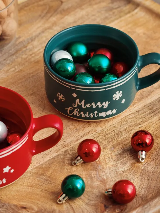 Kubek LAPOS zielony Merry Christmas 0,6 l