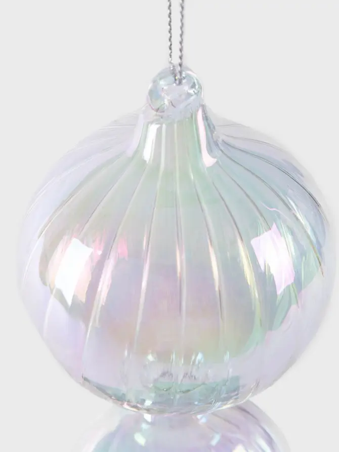 Bombka ROLLIS szklana z efektem holo 26 cm