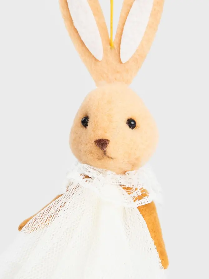 Zawieszka BALLERINA wielkanocna królik ecru 17 cm