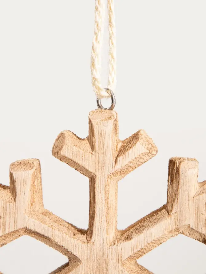 Zawieszka TIRO drewniana śnieżynka 10 cm