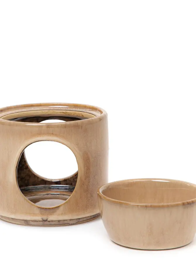 Kominek SOLETO ceramiczny beżowy 9,4x9,6 cm