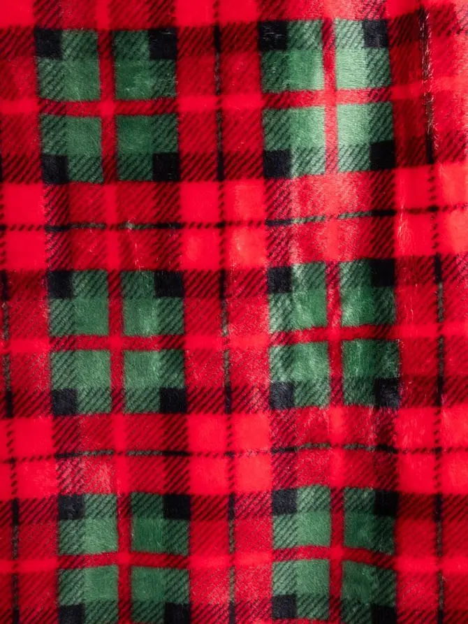 Koc telewizyjny TARTAN z rękawami we wzór 130x170 cm