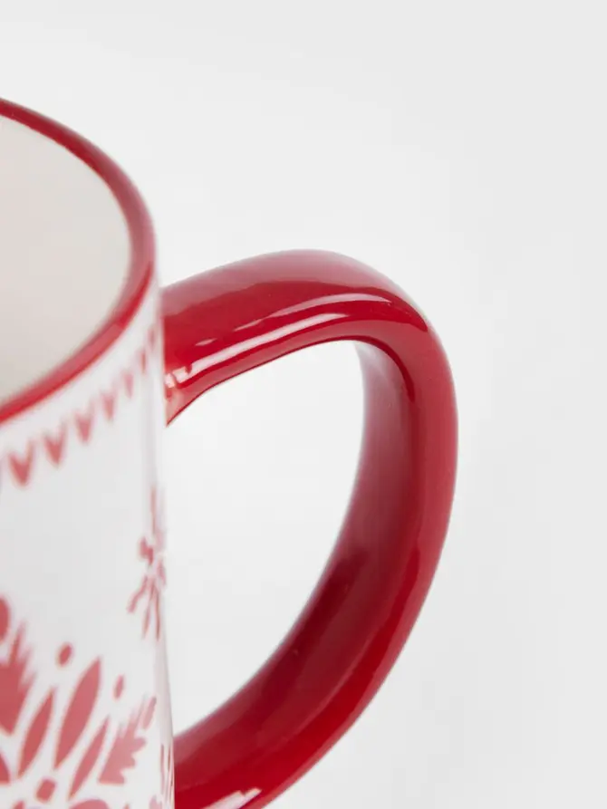 Kubek TROJA w czerwone gwiazdki duże 0,5 l