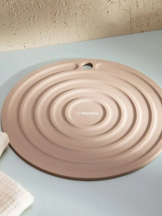 Podstawka EASY BAKE pod gorące naczynie okrągła taupe 19 cm