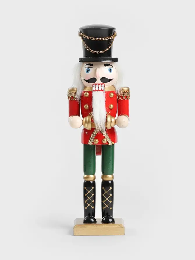 Figurka NUTCRACKER dziadek do orzechów z talerzami 30 cm