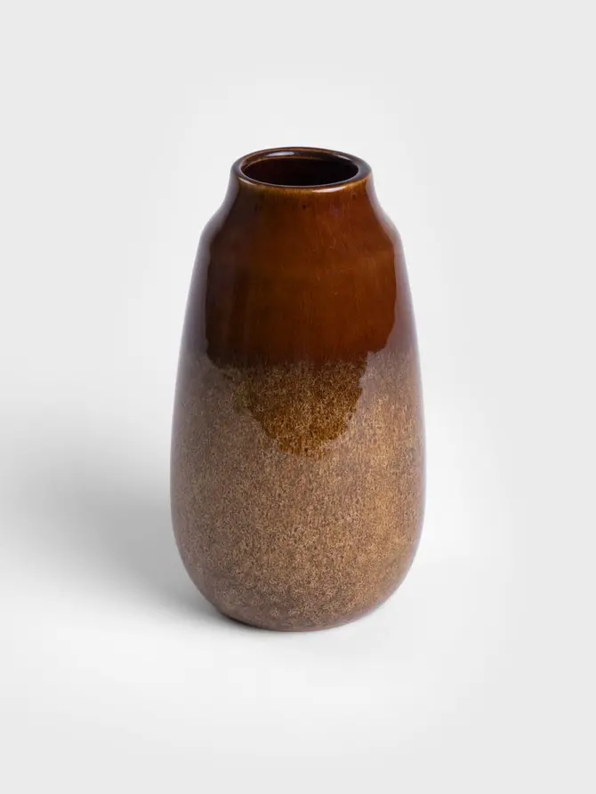 Wazon RAFI ceramiczny brązowy 14x14x25 cm