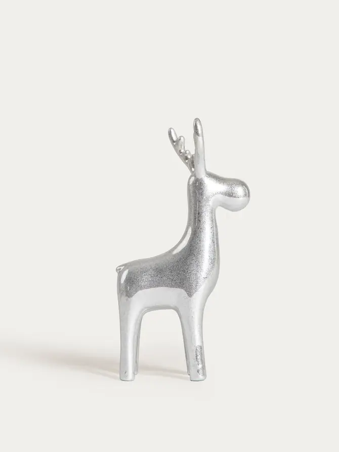 Renifer DARIAN srebrny 10,3x6,6x19,4 cm