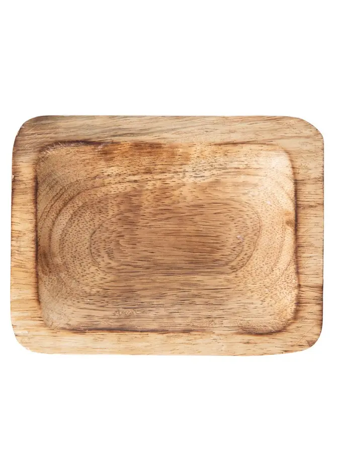 Mydelniczka SUBRA naturalna z drewna mango 10x13x3 cm