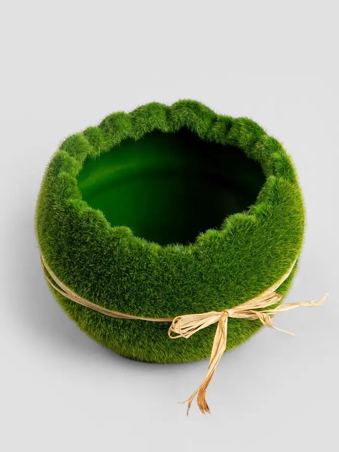 Osłonka POLY zielona ceramiczna 11x8,5 cm
