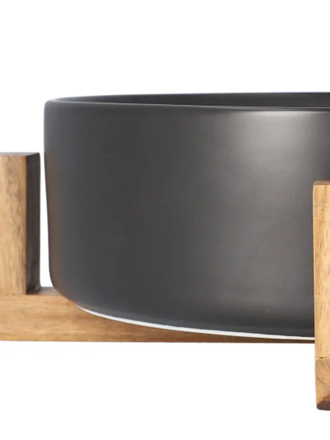 Misa FINCAN do sałat ceramiczna czarna 32 cm