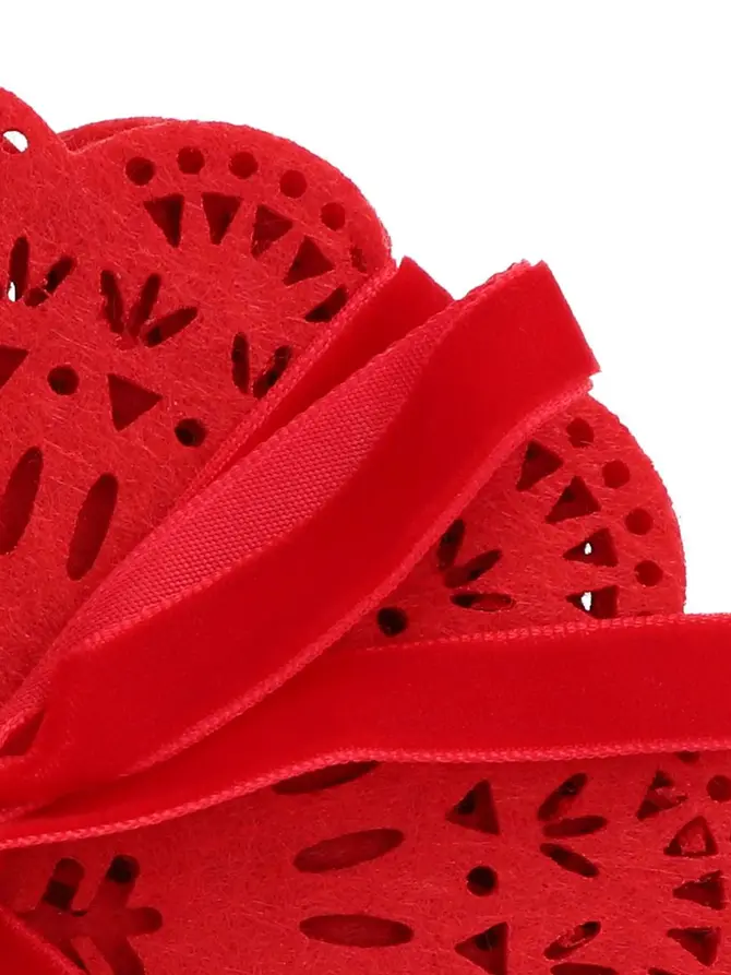 Podkładka do jadalni LEIS filcowa czerowna, 5 szt. 12 cm