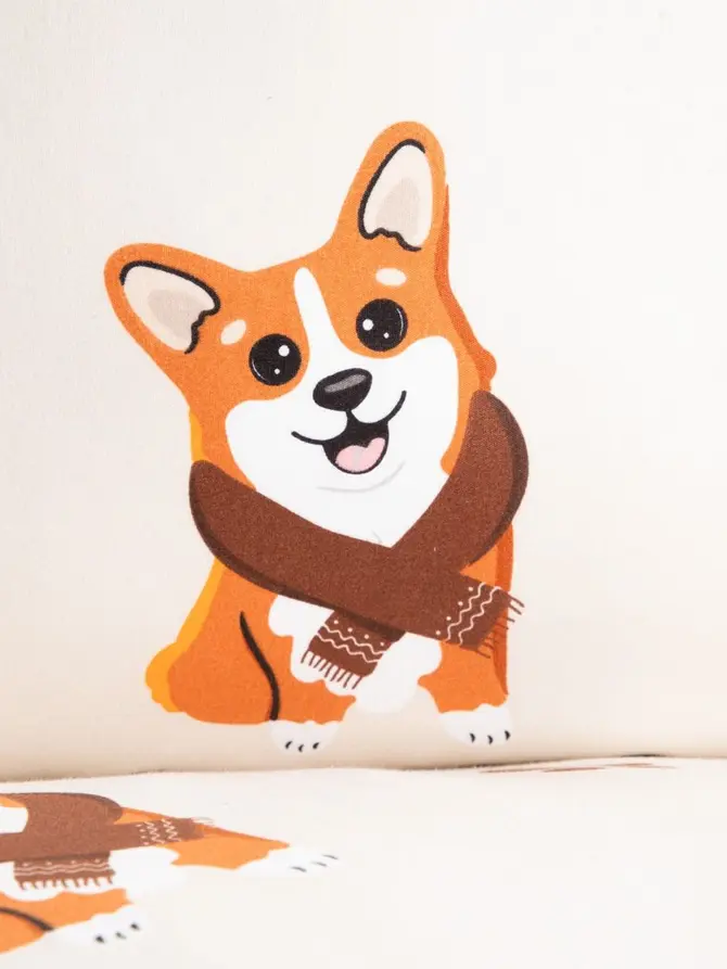 Pościel EC CORGI z mikrofibry w pieski Corgi 140x200 + 1*70x80 cm