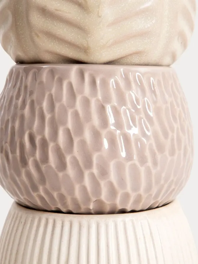 Kubek ALMOS porcelanowy baryłka w prążki 0,25 l