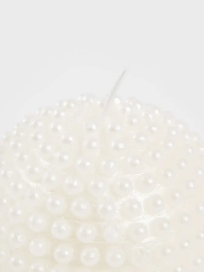 Świeca dekoracyjna PEARLY kula z perełek 175 G