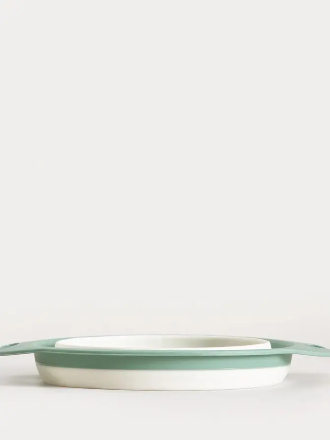 Durszlak EASY COOK składany okrągły zielony 24x9 cm