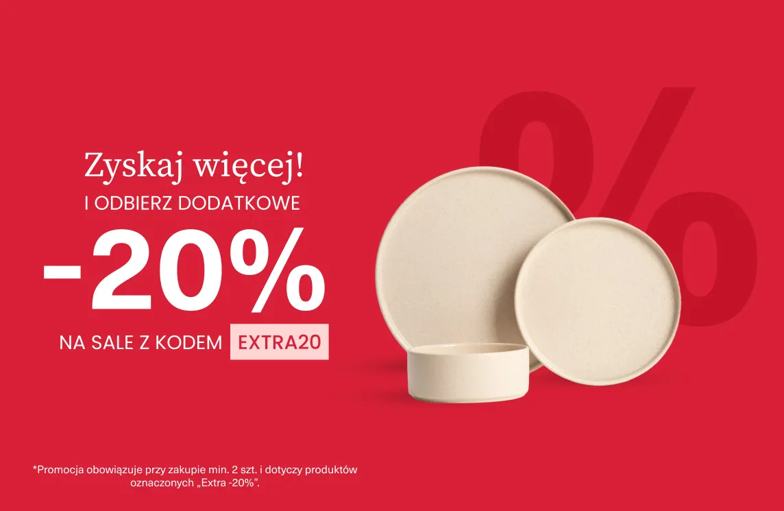 Dodatkowe -20% na produkty z wyprzedaży kod EXTRA20
