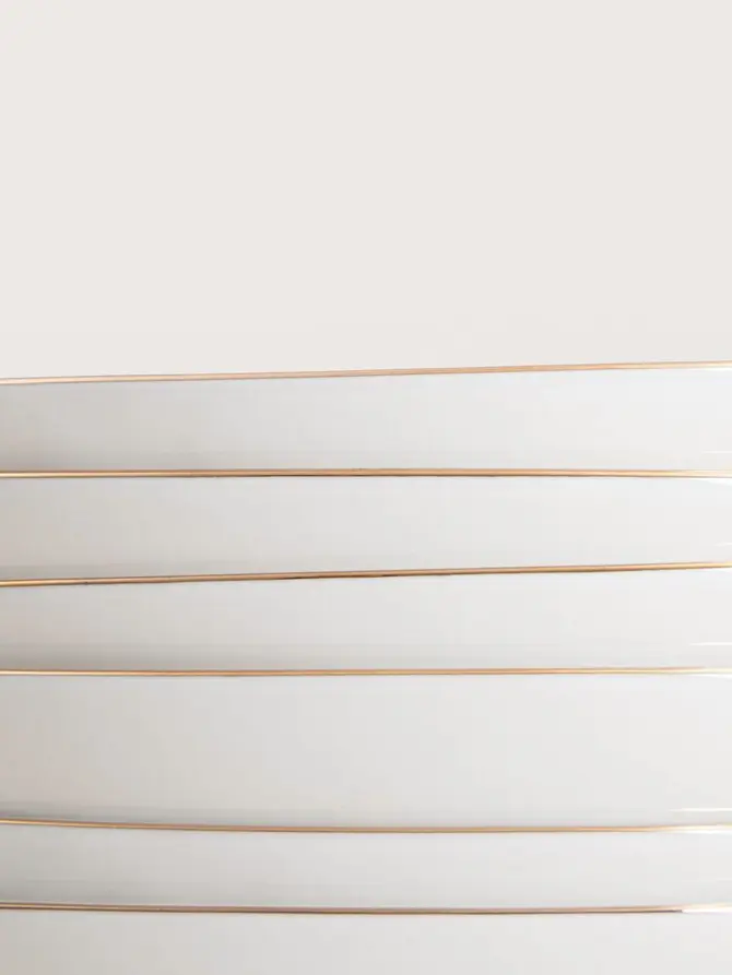 Zestaw talerzy AURO głębokich ze złotą obwódką, 6 szt. 21 cm