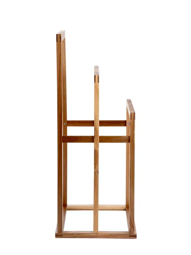 Stojak na ręczniki ASSEL drewniany naturalny 41x33x51,2 /66,3/81,8 cm