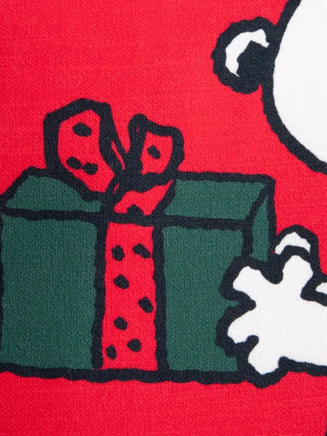 Poszewka SNOOPY czerwona ze świątecznym wzorem SNOOPY 45x45 cm