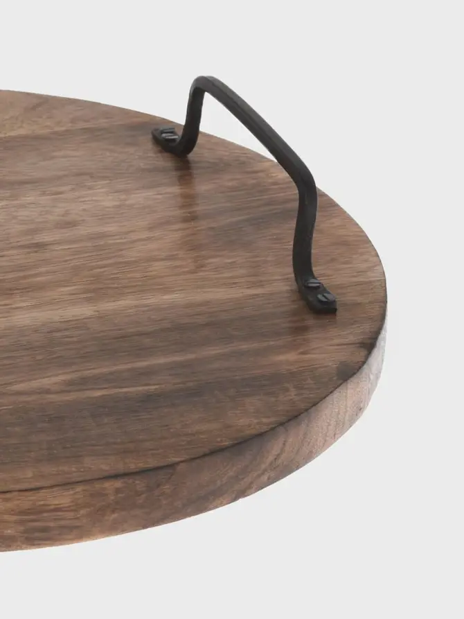 Taca dekoracyjna GLYP z uchwytami 30x6 cm