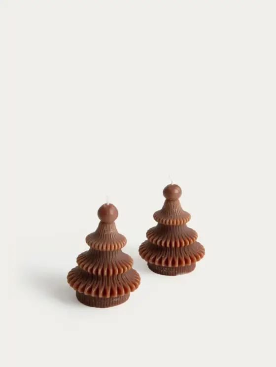 Świece dekoracyjne FESTIVE CHEER Toffee 2 szt.