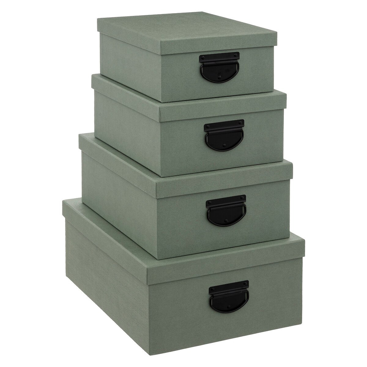 Zestaw pudełek BASIC zielonych do przechowywania 4 szt.