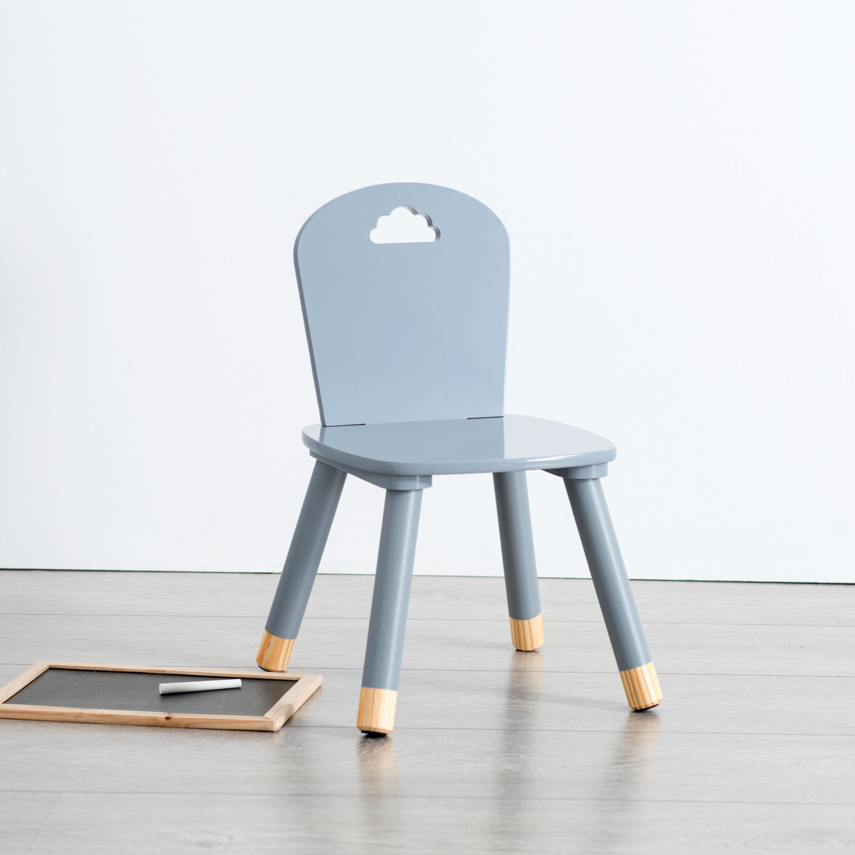 Krzesło dziecięce LAZY szare 32x31,5x50 cm