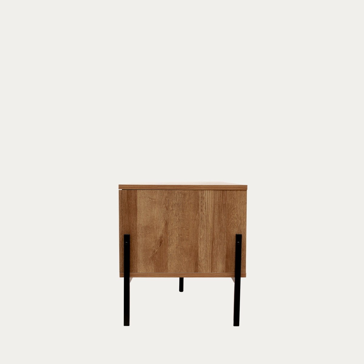 Szafka RTV HAGA z rattanem i z metalowymi nogami 140x40x44 cm