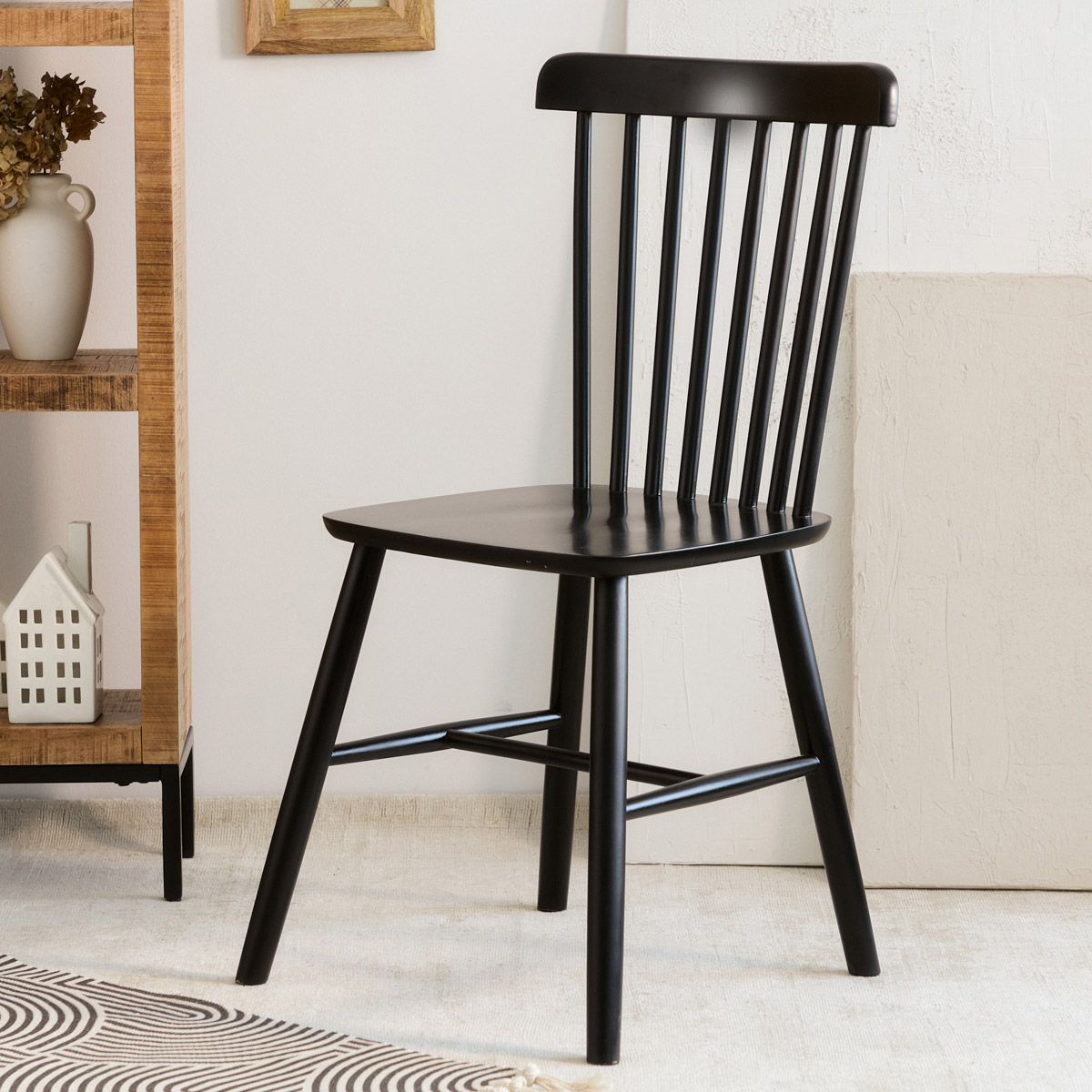 Krzesło VICI czarne 48x43x93 cm