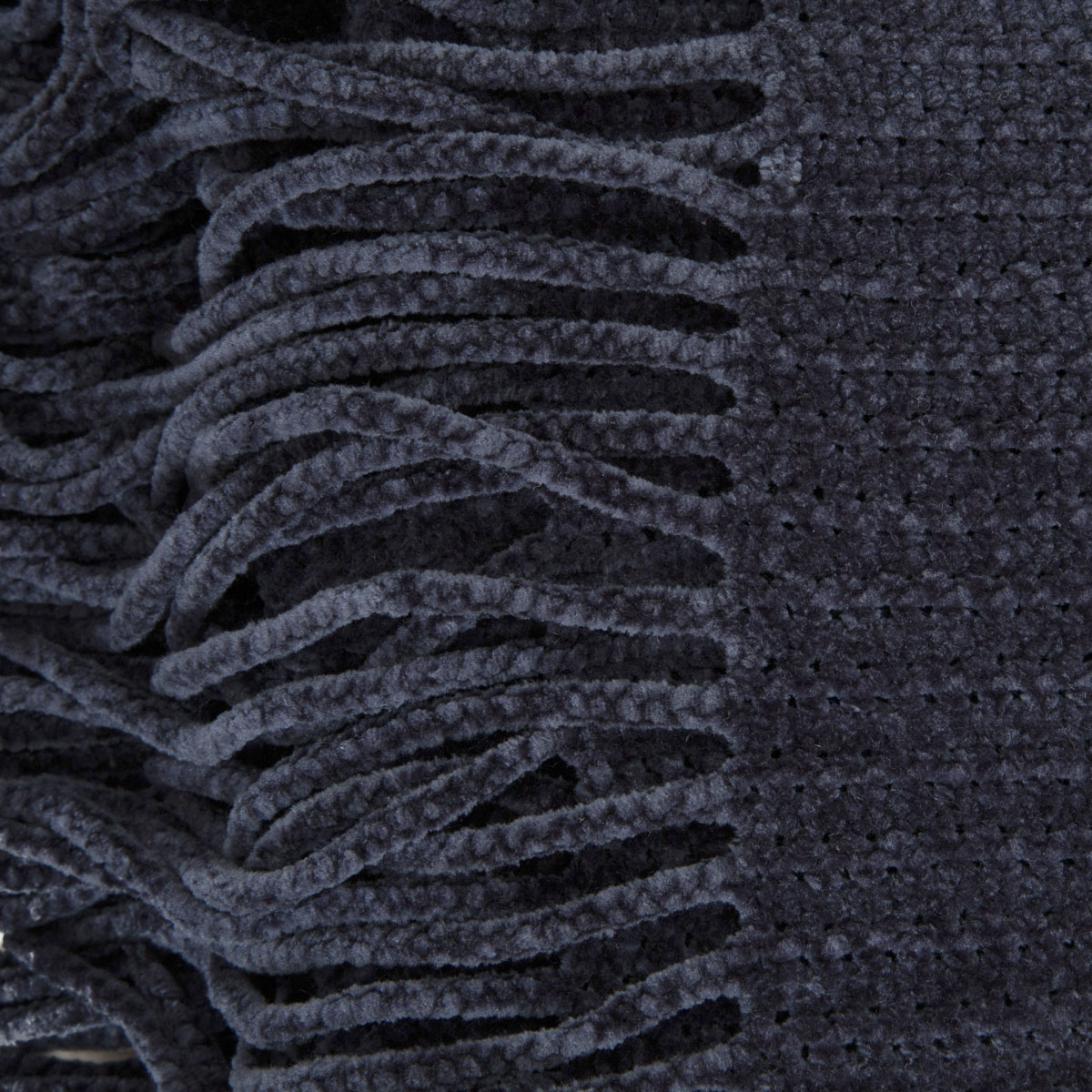 Koc CHENILLE szenilowy granatowy 130x170 cm