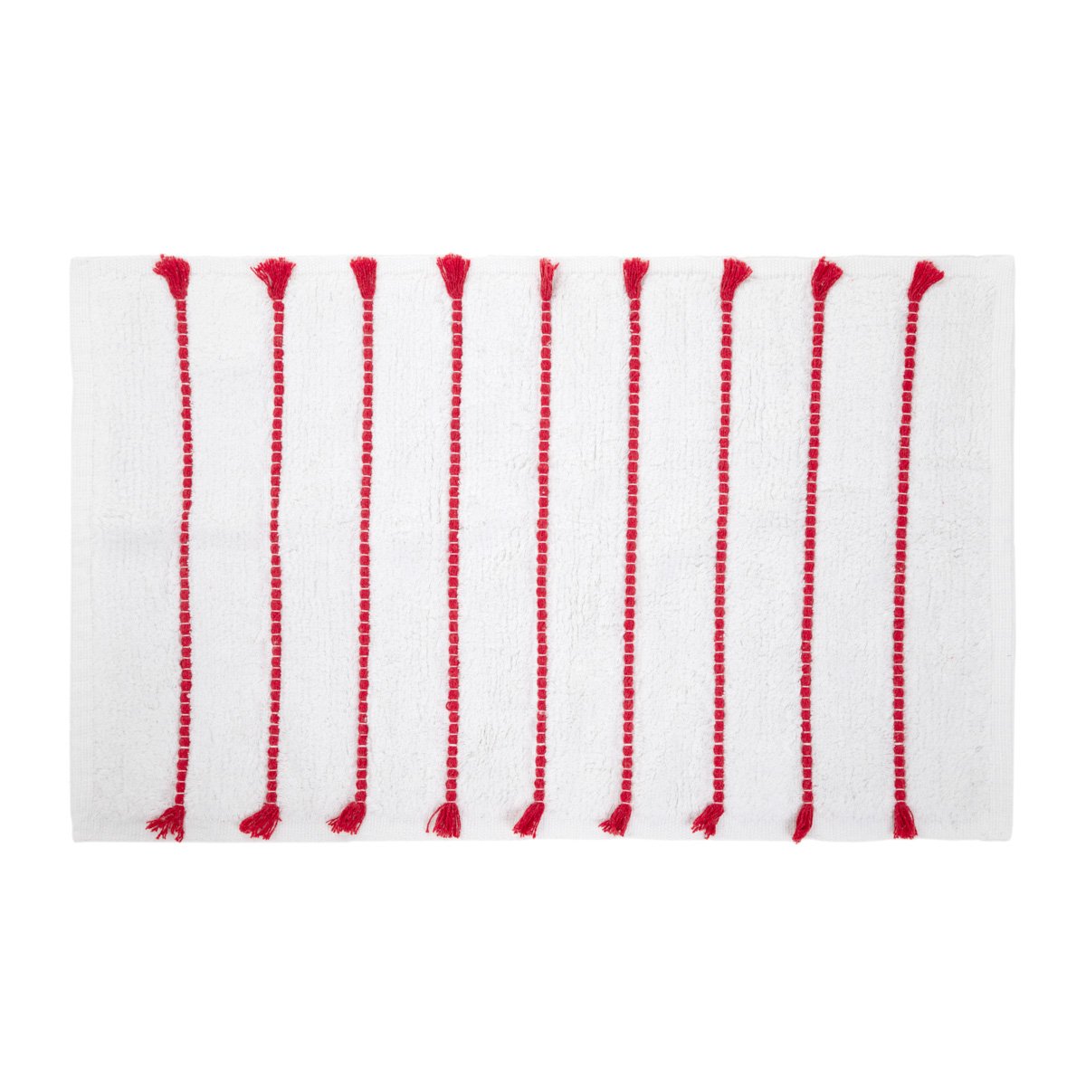 Dywanik łazienkowy TITTO biało-czerwony 50x80cm