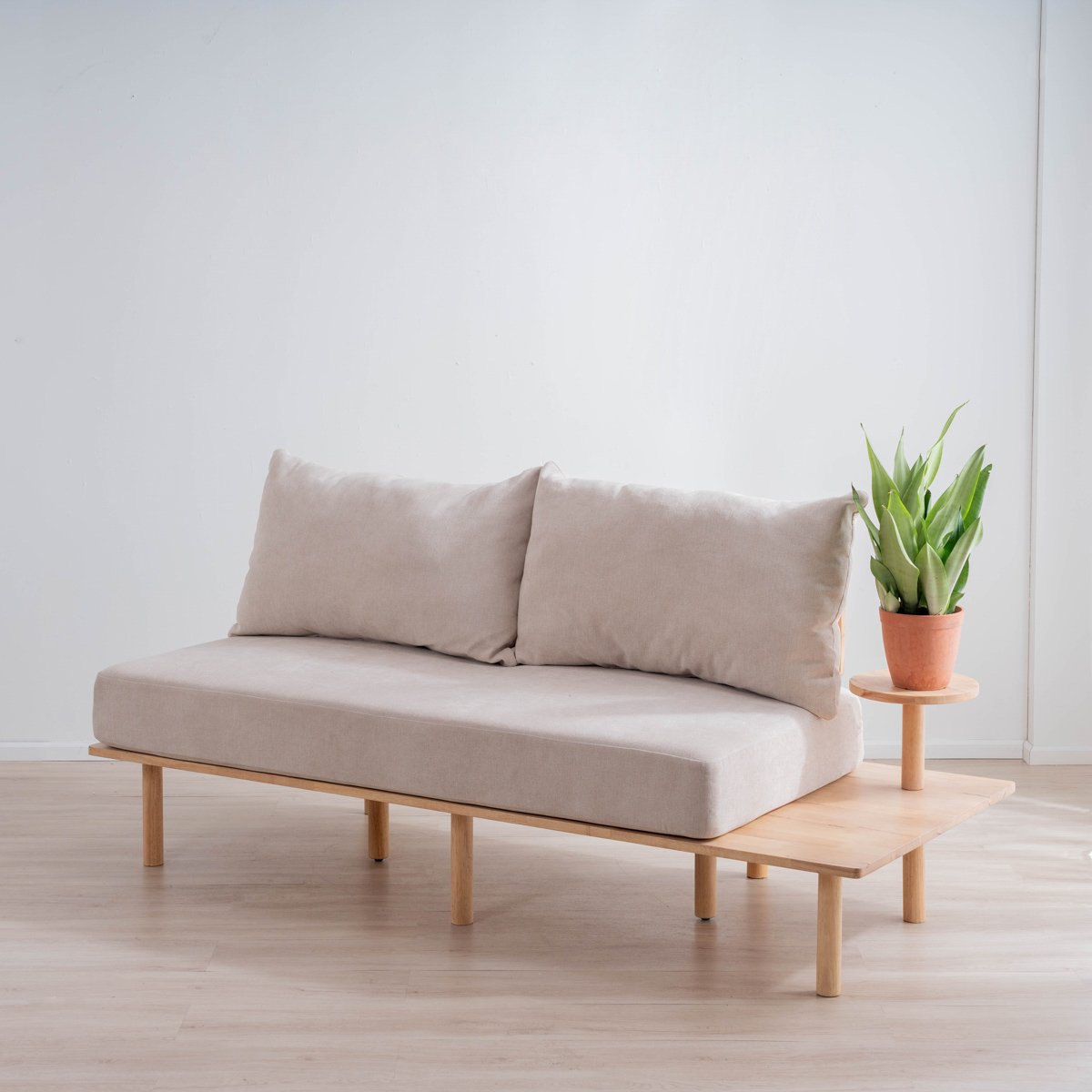 Sofa SERI 2-osobowa beżowa 180x76x75 cm