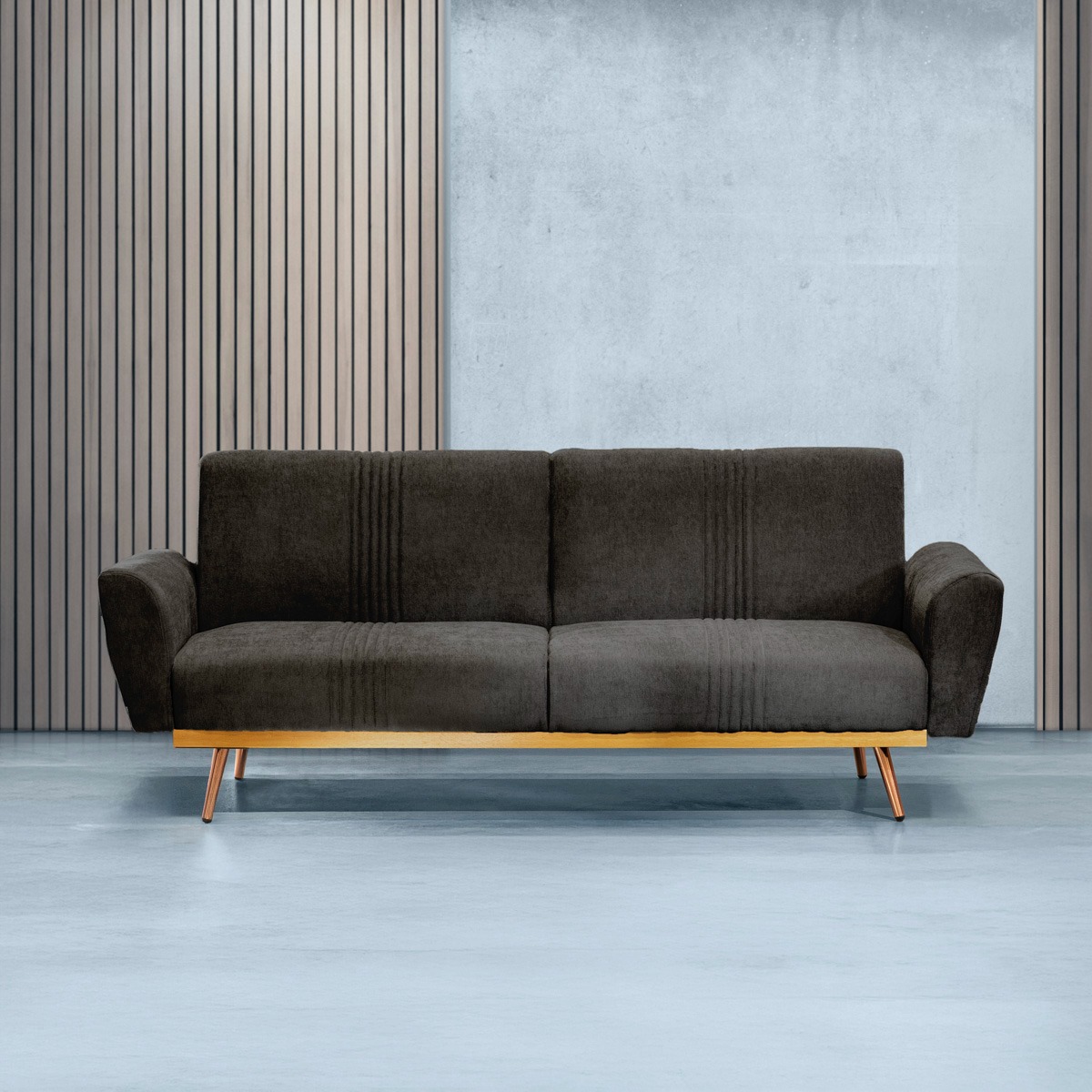 Sofa SAMTIGE 3-osobowa, z funkcją spania, czarna 212x84x86.5 cm